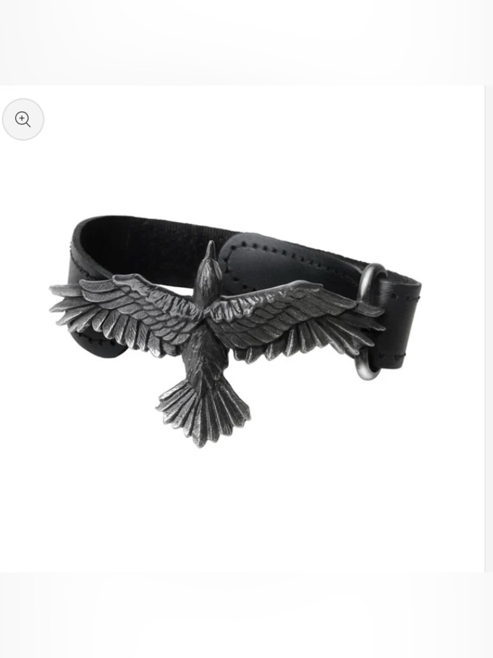 Raven Adjustable leather Strap Bracelet Unisex Alchemy Gothic UK unisex
